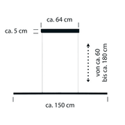 Bankamp, Pendelleuchte Line, 150cm, Skizze