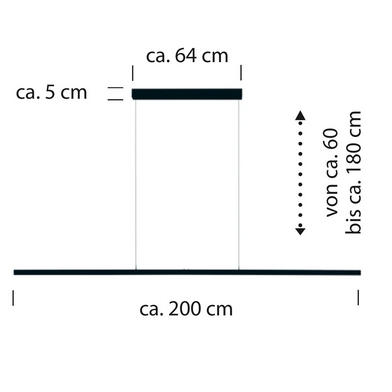 Ligne de luminaires suspendus