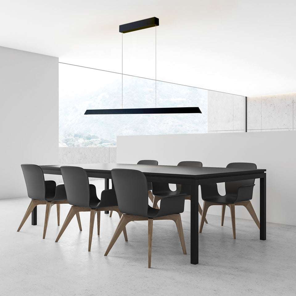 Bopp, Pendelleuchte Now 2.0, 160cm Alu matt Raumbild, moderne Lichtlösung