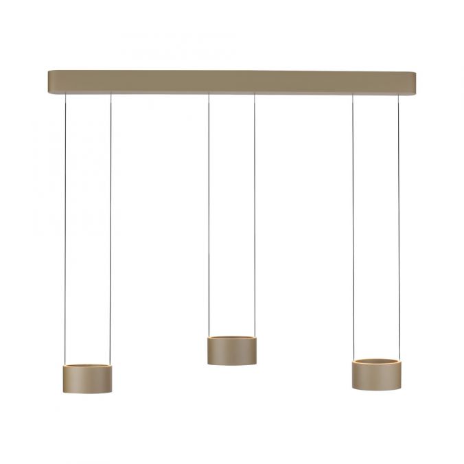 Pure, Pendelleuchte Clipse, 3-flammig Bronze, hochwertige Pendelleuchte