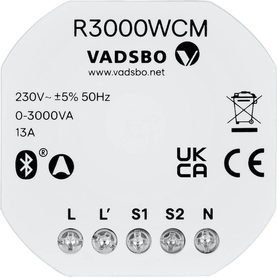 Vadsbo, R3000WCM Tastdimmer mit Casambi 13A, Produktbild, smarte Lichtsteuerung