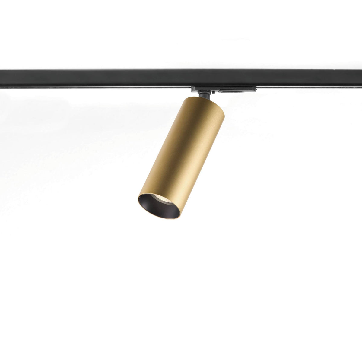 DLS Lighting, 1-Phasen-Stromschienenstrahler Reed, Messing-Schwarz, Produktbild
