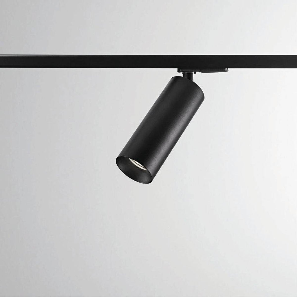 DLS Lighting, 1-Phasen-Stromschienenstrahler Reed, Schwarz-Schwarz, Produktbild