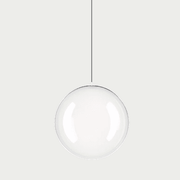 Glas-Pendelleuchte Random Solo in Weiß, moderne Raumbeleuchtung