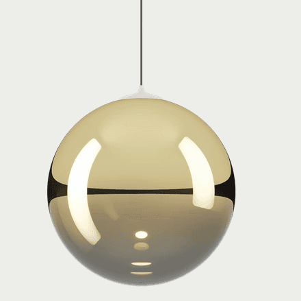 Glas-Pendelleuchte Random Solo von Lodes in goldener Oberfläche