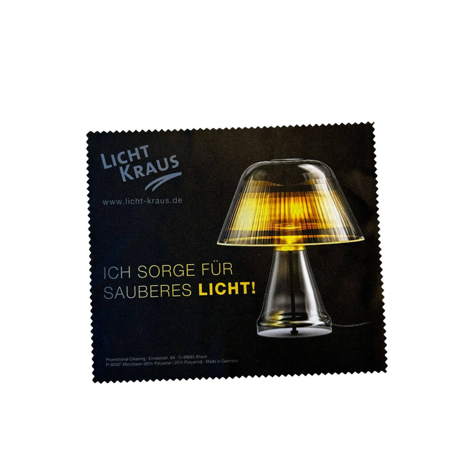 Licht-Kraus, Reinigungstuch, Produktbild, praktisches Leuchtenzubehör