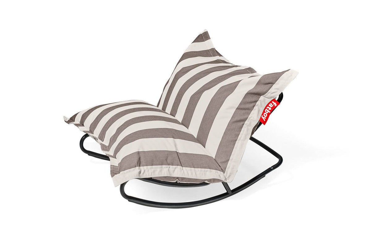 Outdoor Sitzsack im Schaukelstuhl-Design mit Streifenmuster, bequem für Garten und Terrasse