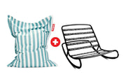 Bequemer Outdoor Sitzsack im Schaukelstuhl-Design mit Kissen, perfekt für Garten und Balkon