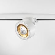 DLS Lighting, 3-Phasen Stromschienenstrahler Clippo Optic, Weiss-Gold, stilvolle Schienenbeleuchtung