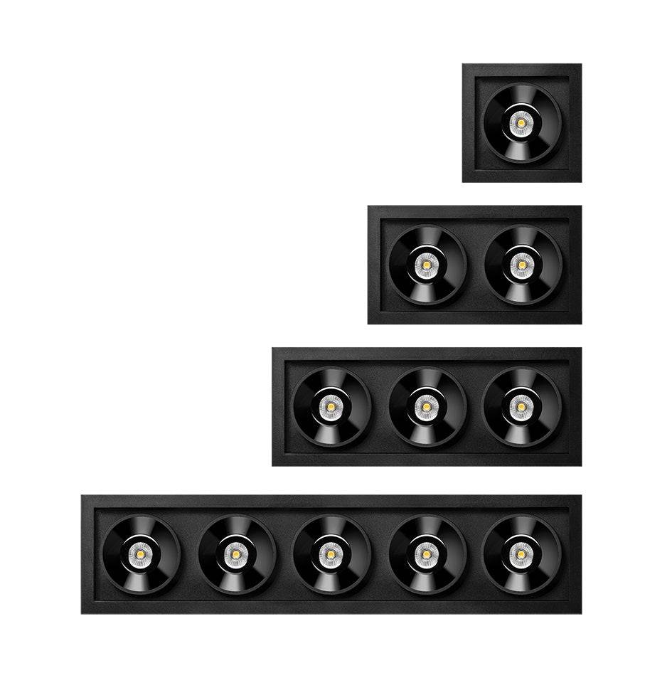 Arkoslight Black Foster LED Spots 5-fach 19 Grad, schwarz, verschiedene Größen