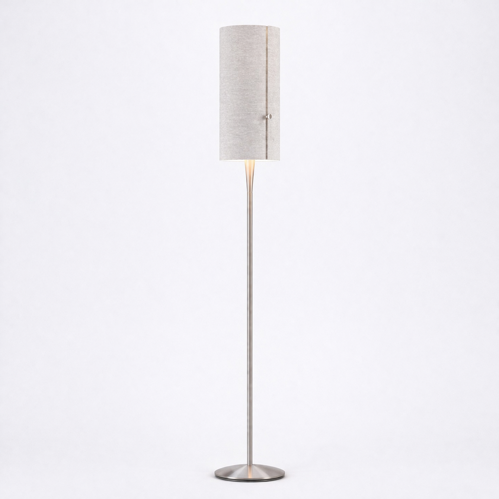 Serien, Stehleuchte CLUB Floor S, Grau-Aluminium, moderne Raumbeleuchtung