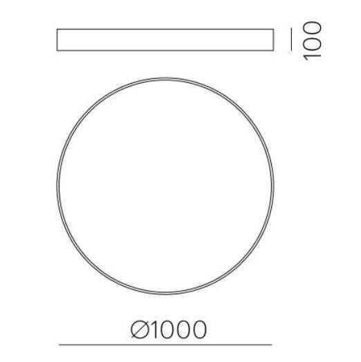 Deckenleuchte Isia TW, runde LED-Leuchte, 1000mm Durchmesser, moderne Beleuchtung