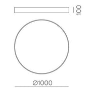 Deckenleuchte Isia TW, runde LED-Leuchte, 1000mm Durchmesser, moderne Beleuchtung