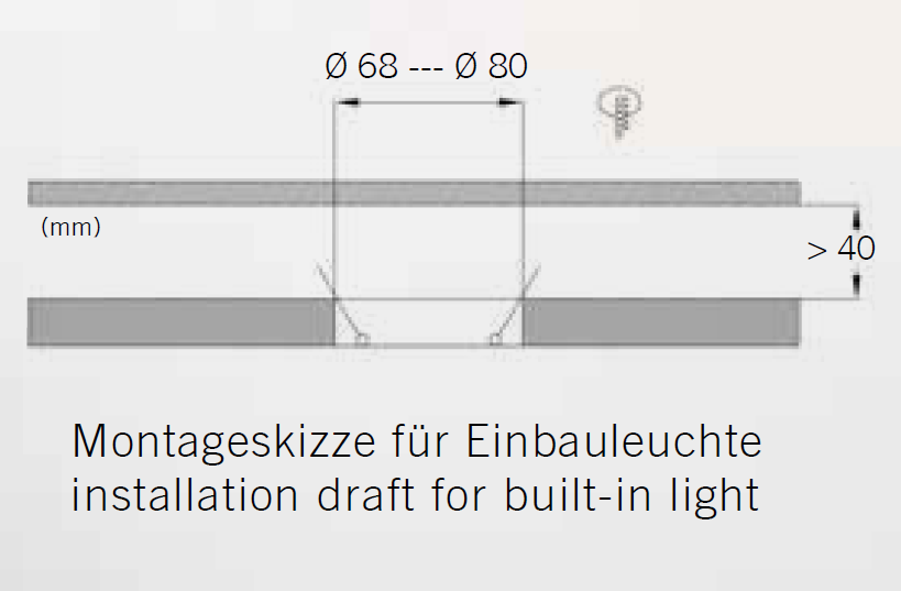 Un spot encastré, blanc