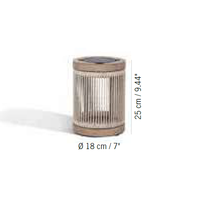 Solar-Tischlampe Rop & Strip