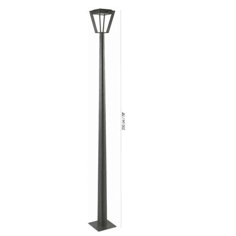 Maßangabe Solarleuchte 200 cm