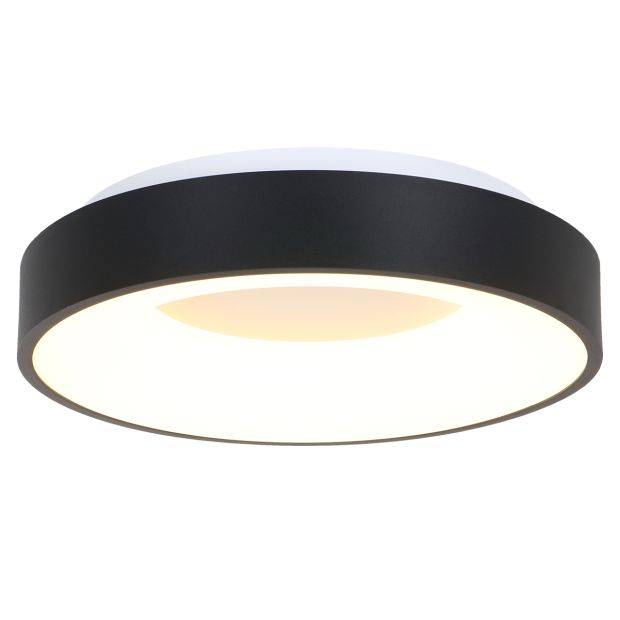Steinhauer, Deckenleuchte Teina, Schwarz 48cm, stilvolle Deckenbeleuchtung