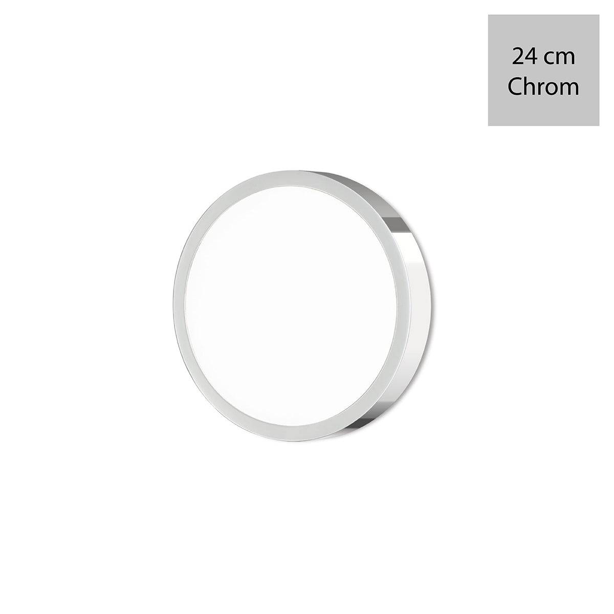 Orion, LED-Panel Chris, Chrom 24cm, moderne Deckenleuchte