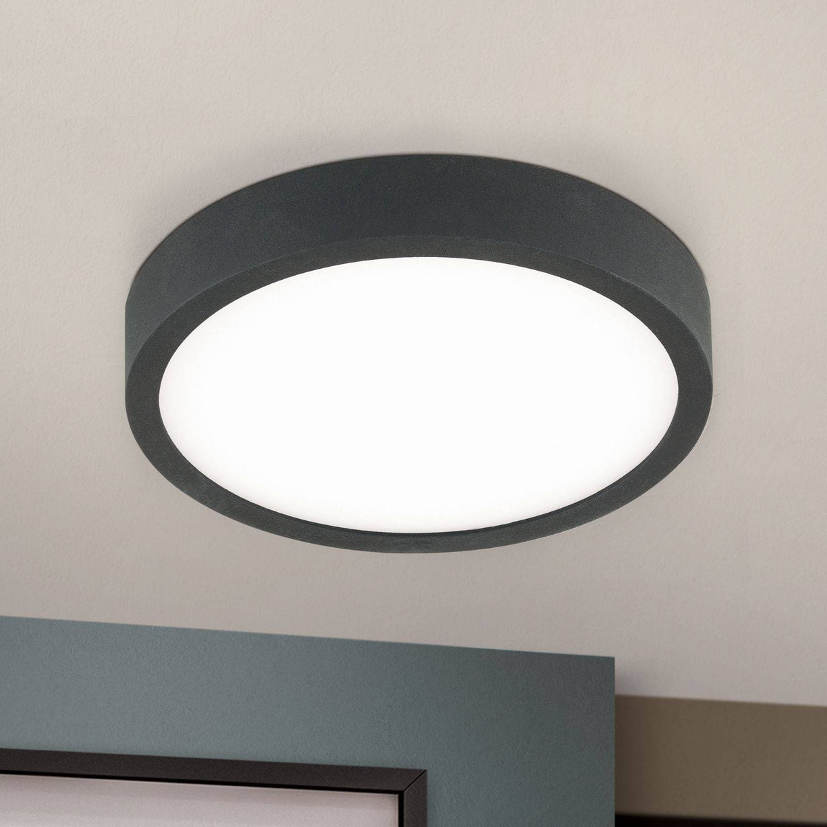 Orion, LED-Panel Chris, Schwarz, moderne Deckenleuchte