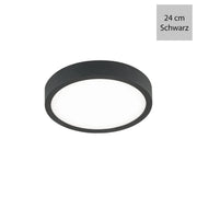 Orion, LED-Panel Chris, Schwarz 24cm, hochwertige Deckenbeleuchtung
