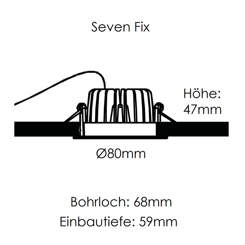 Deckeneinbauleuchte SEVEN FIX