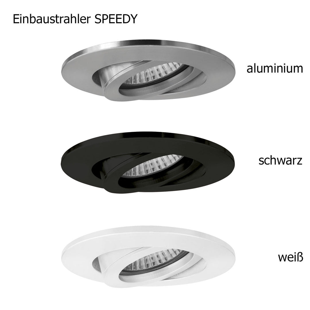 Speedy recessed spotlight
