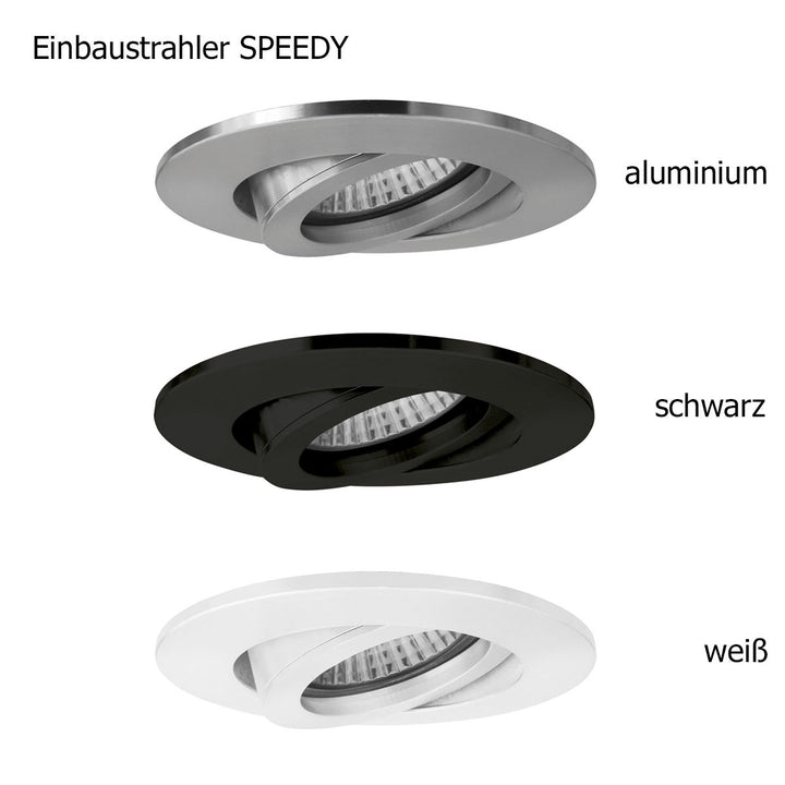 Speedy recessed spotlight