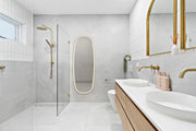 Mirrors&More, Spiegel Diana Oval, Gold Raumbild, stilvolle Raumbeleuchtung