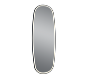 Mirrors&More, Spiegel Diana Oval, Schwarz, moderner Lichtspiegel