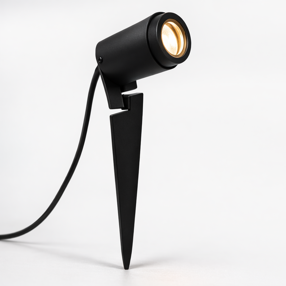 Nexolight, Spießstrahler Spica, Schwarz, moderne Gartenbeleuchtung