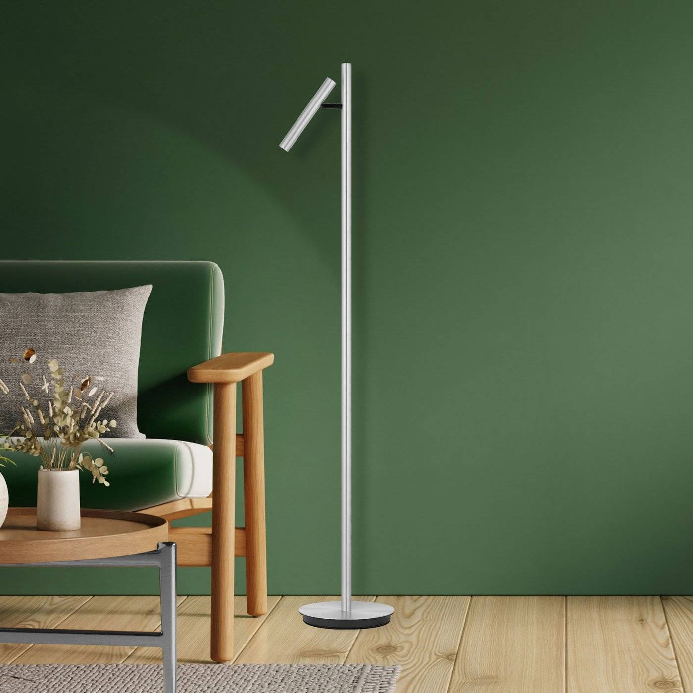 Elements, Stehleuchte Arne, Aluminium, Raumbild Wohnzimmer