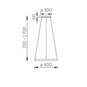 GKS Knapstein, Pendelleuchte Svea, 40cm, Skizze