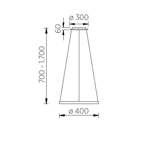 GKS Knapstein, Pendelleuchte Svea, 40cm, Skizze