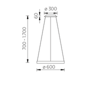 GKS Knapstein, Pendelleuchte Svea, 60cm, Skizze