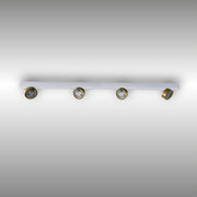 LUX-IT, Aufbaustrahler Swing 4-flammig, Weiss-Gold, stilvolle Akzentbeleuchtung
