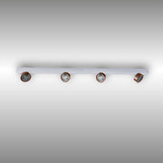 LUX-IT, Aufbaustrahler Swing 4-flammig, Weiss-Kupfer, dekorative Lichtlösung