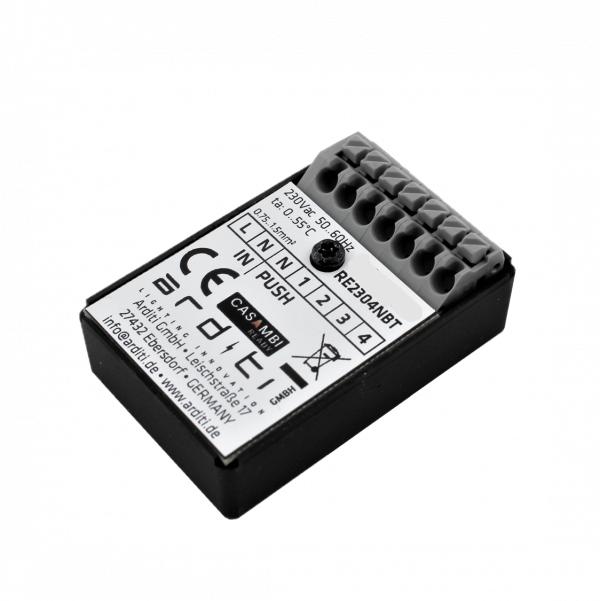 Arditi, 4-fach Tasterinterface Casambi, Produktbild, smarte Lichtsteuerung
