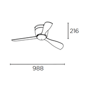 Leds-C4, Deckenventilator Bora, 98cm, Skizze