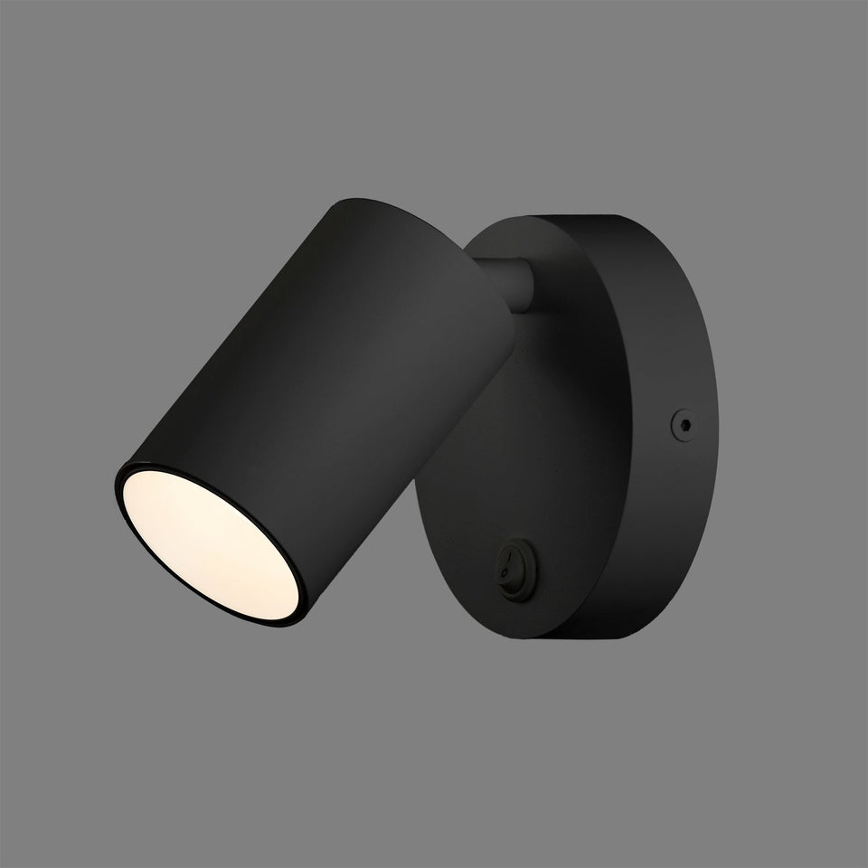 ACB Iluminacion, Wandleuchte Tune mit Schalter, Schwarz, Produktbild