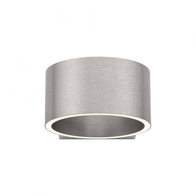Wandleuchte Clipse in silbernem Finish, Up/Down Beleuchtung, elegante LED-Wandleuchte
