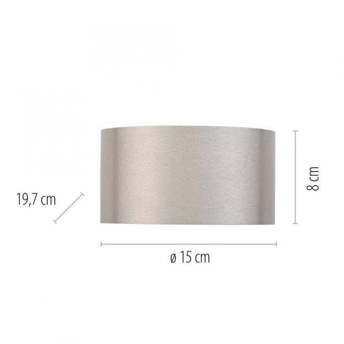 Maßangabe der Wandleuchte Clipse, 15 cm Durchmesser, 8 cm Höhe