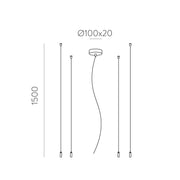 ACB Iluminacion, Baldachin ACB, Dezentral 150cm Skizze, technische Lichtplanung