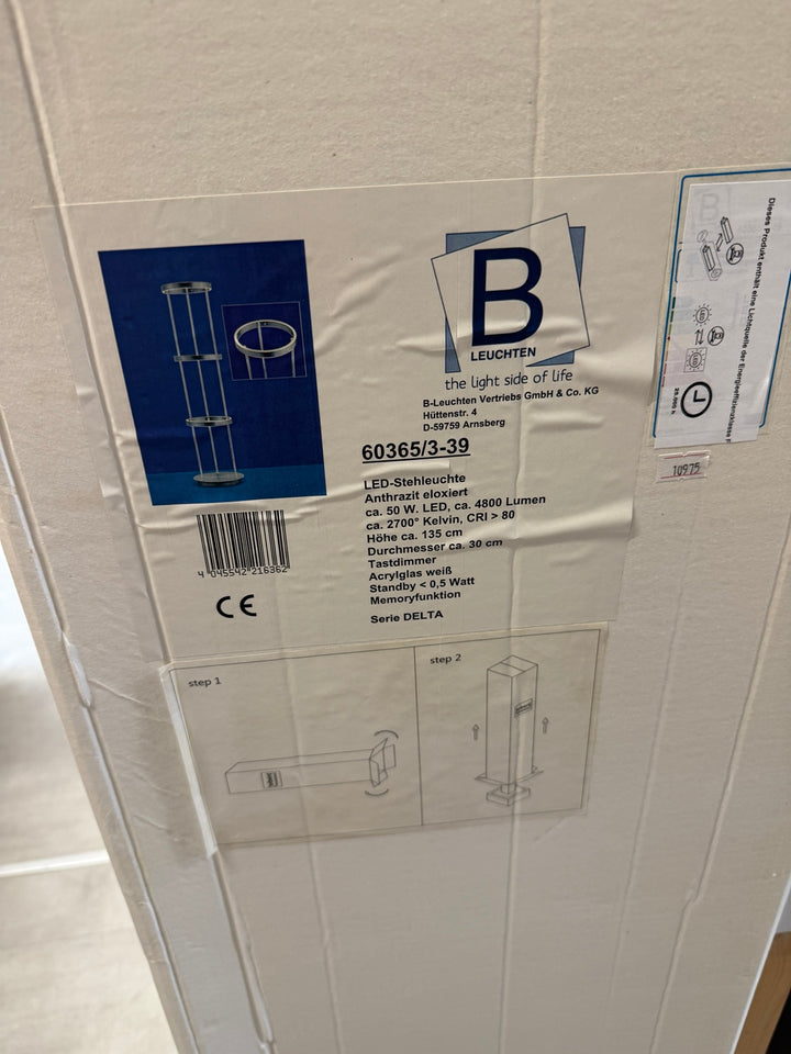 Originalverpackung der B-Leuchten Delta LED-Stehleuchte 60365/3-39