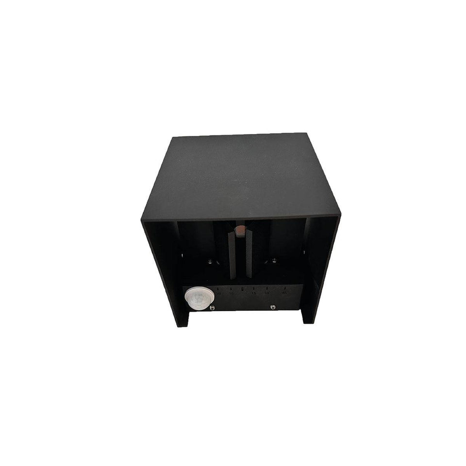 LUX-IT, Wandleuchte Bico Medium, Schwarz Sensor, moderne Außenbeleuchtung