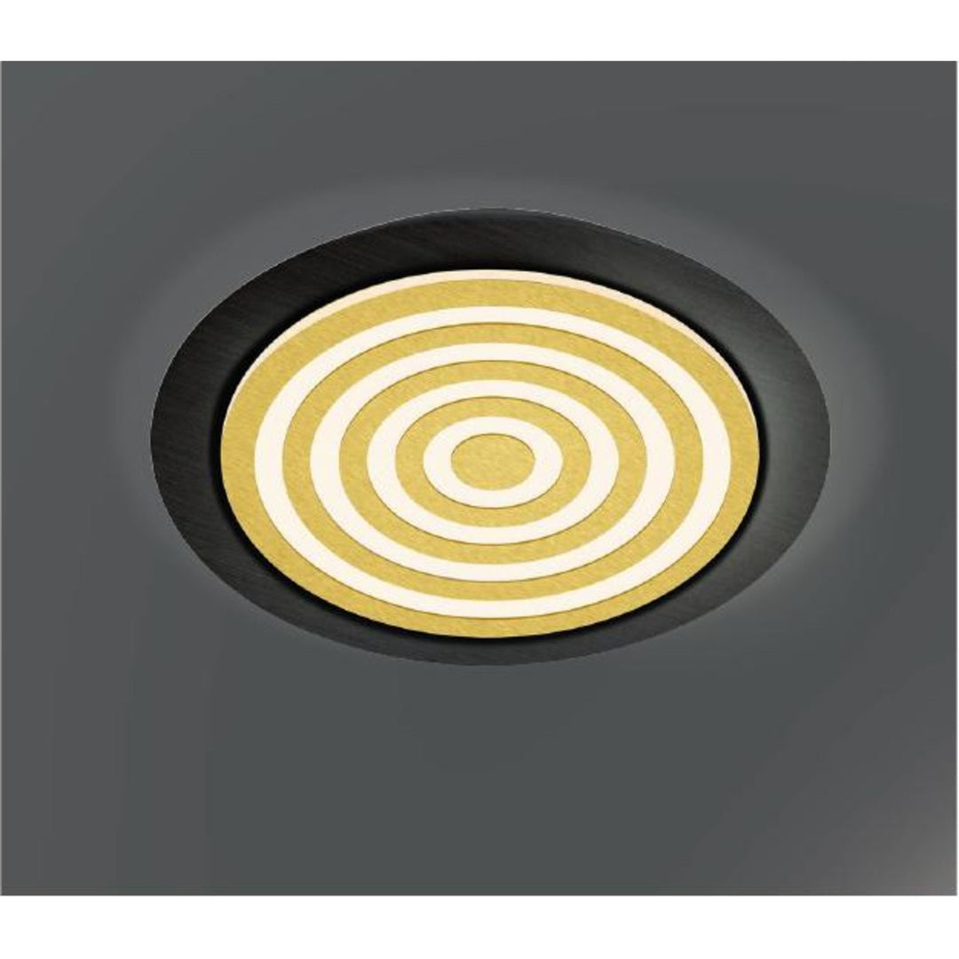LED-Deckenleuchte Bopp Athos rund – Schwarz-Gold