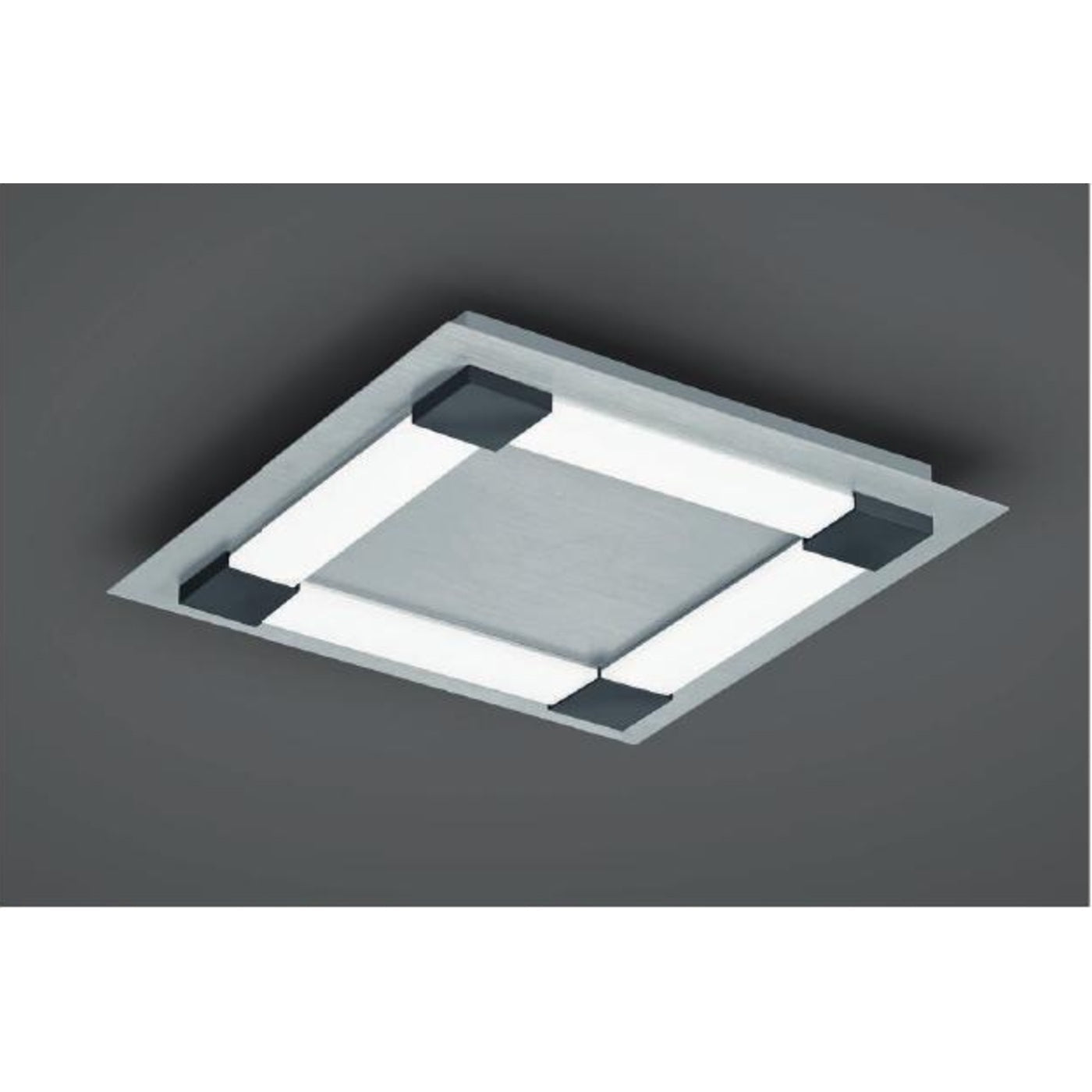 LED-Deckenleuchte Bopp Plain 48 × 48 cm – Anthrazit-Aluminium