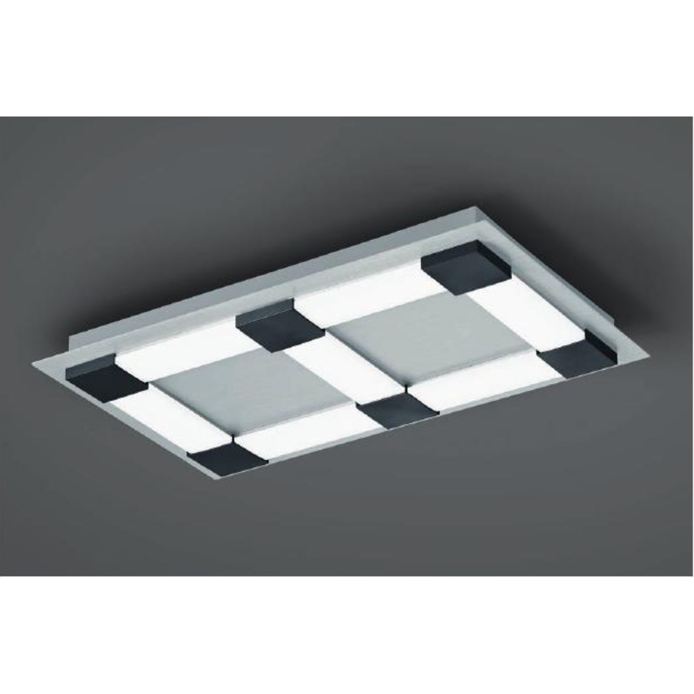 LED-Deckenleuchte Bopp Plain 60 × 36 cm – Anthrazit-Aluminium