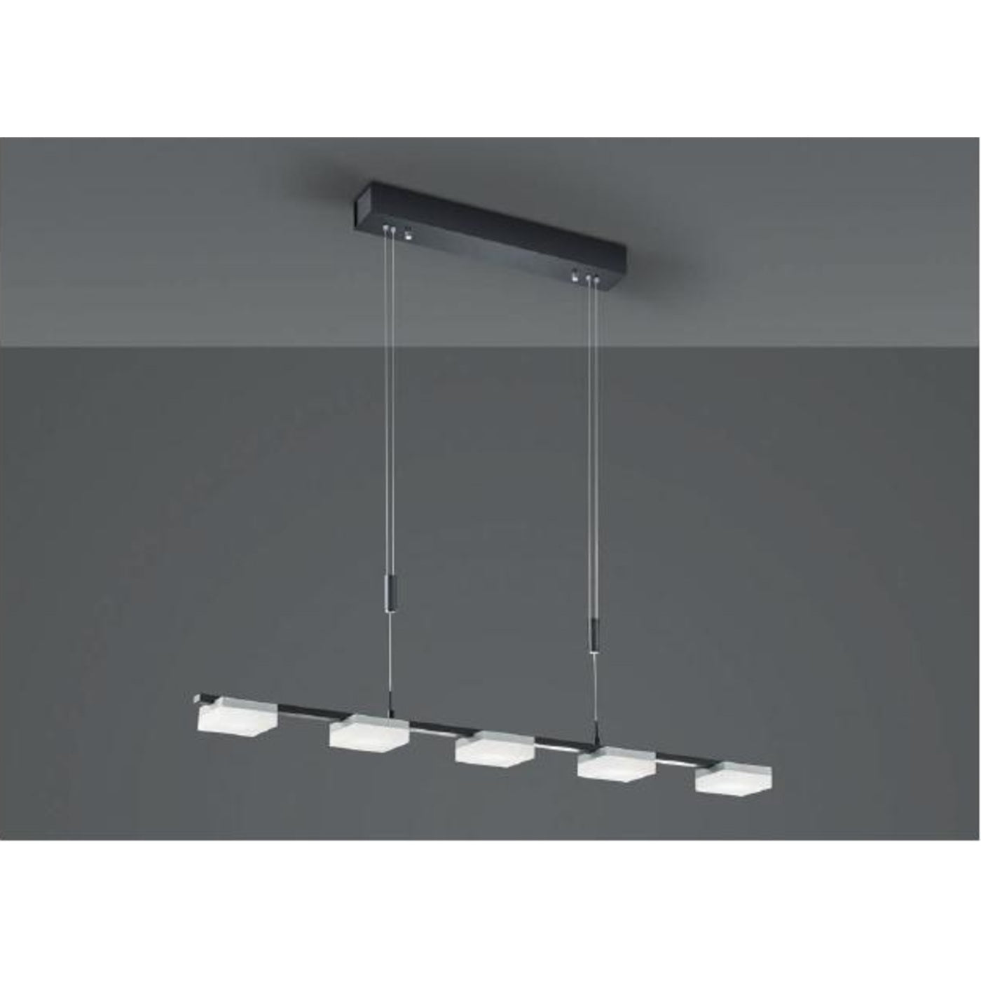 LED-Pendelleuchte Bopp Quad 84 cm – Schwarz