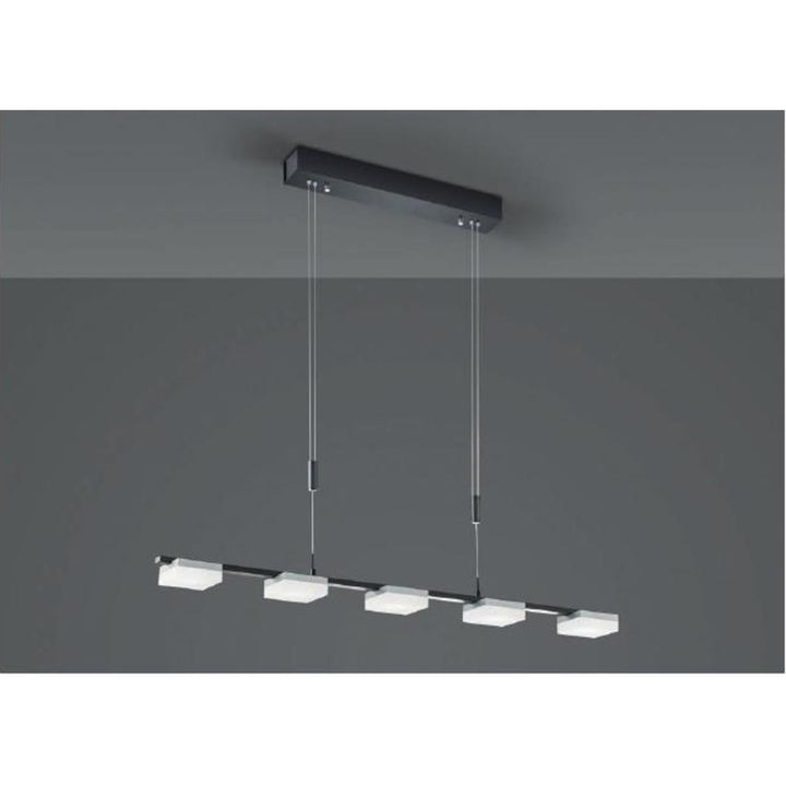 LED-Pendelleuchte Bopp Quad 84 cm – Schwarz
