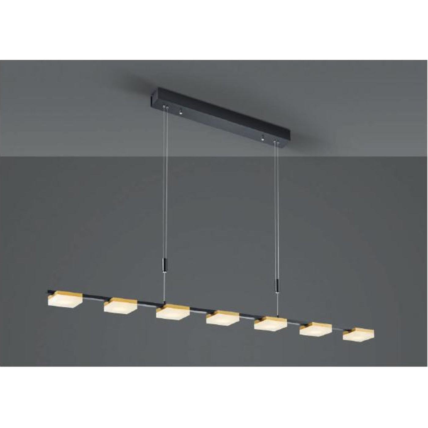 LED-Pendelleuchte Bopp Quad 120 cm – Schwarz